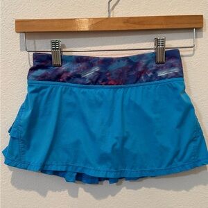 Ivivva Blue Skirt with Pink and Tie-Dye Accents